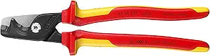 KNIPEX Tools 95 18 225 US StepCut XL Cable Shears-1000V Insulated, 9"