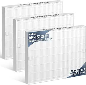 3 Pack AP-1512HH Air Purifier Replacement Filter for Coway Airmega AP-1512HH and Airmega 200M air Purifier, H13 True HEPA for AP1512HH Filter Replacement