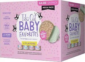 Tiki Cat Baby Whole Foods Wet Cat Food for Kittens Mega Pack, 2.4 oz. Cans (24 Count)