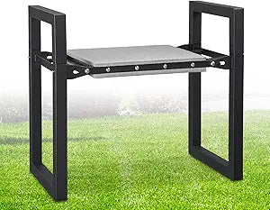 Garden Kneeling Stool Foldable, 2-in-1 Portable Kneeler and Seat with 12.6" Extra Wide Thickened Cushion, Comfortable for Gardening, Weeding, Outdoor Use - Support Up to 330lbs, Lightweight & Sturdy