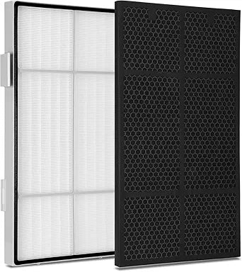 101076 Series Filter kit for Amway Atmosphere Air Purifier 101076CH/ 101076TH/ 101078, 101076CH Replacement kit with High Efficiency H13 HEPA Filter & Modified Activated Carbon Filter (25MM)
