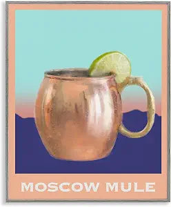Moscow Mule Landscape Cocktail, 11 x 14 Inch Framed Gicle Print