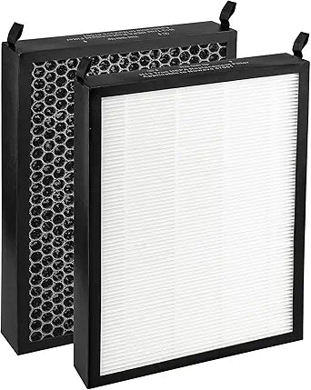 2 Pack HEPA/Carbon Combo Filter Replacement Compatible with NUWAVE OxyPure 47001, 47002, 47003, 47004, 47005, and 47006 Air Purifier