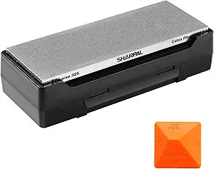 SHARPAL 162N Double-sided Diamond Sharpening Stone Whetstone Knife Sharpener |Coarse 325 / Extra Fine 1200 Grit | Storage Case with NonSlip Base & Angle Guide (8 in. x 3 in.) Fathers Day Gift