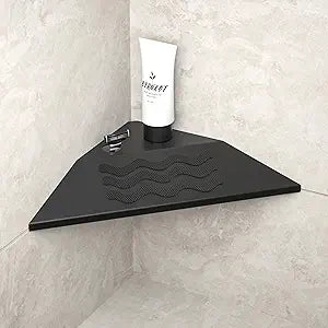 10'' Corner Foot Rest for Shaving Legs, 304 Stainless Steel Grout in Footrest with Shaving Holder, Recessed Designed Foot Ledge for Bathroom Shower