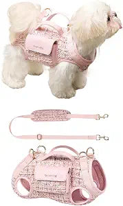 Dog Lift Harness Dog Carrier- with Soft Cushion Belt Design for Dogs/Lightweight Breathable Multi Functional, Can be Used as a Handbag (Pink, M)
