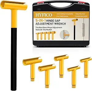 Upgraded Hinge Gap Adjusting Wrench for Residential and Commercial, Door Hinge Adjustment Tool for Door Quick and Efficient Solutions, User-Friendly Adjustments Tools (Yellow)