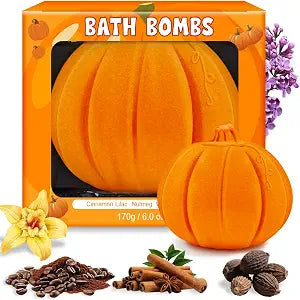 Halloween Bath Bombs Gifts for Women Men Pumpkin Spice Boo Basket Stuffers
