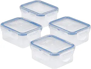 LOCK & LOCK Easy Essentials Food Storage Container Set, 4-Piece -Clear
