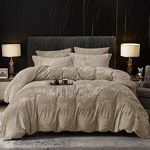 PHF Truly Velvet Duvet Cover Set California King Size, 3pcs Ultra Soft Breathable Comforter Cover Set, Luxury Cozy Flannel Duvet Cover with Pillow Shams Bedding Collection, 104" x 98", Oxford Tan
