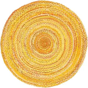 SAFAVIEH Braided Round Rug 3', Gold BRD452D