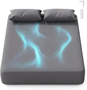 Grounding Fitted Sheet TwinXL, Universal Grounding Sheet with 10% Silver Fiber, Deep Pocket Grounding Sheets for Mattress Up to 15 Inches, Gray, 39 * 80 * 15 Inch