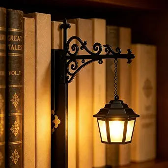Library Lantern Vintage Miniature Street Lamp Book Nook Light