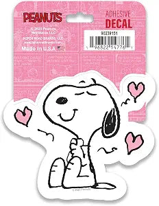 Peanuts Snoopy Floating Hearts Adhesive Vinyl Decal