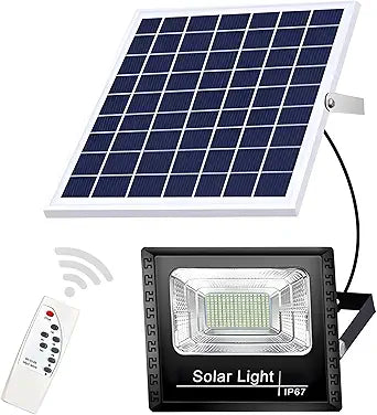 DuBom 100W-800W Solar Flood Light Outdoor Remote, 6000K Bright LED, IP67 Waterproof Solar Power Security Light Auto On/Off Dusk to Dawn for Yard, Gazebo, Shed, Barn, Porch, Patio, Garage, Garden,200w