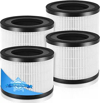 4 Pack AP-S0610L Replacement Filter Compatible with MOOKA AP-S0610L Air Purifier,3-in-1 H13 True HEPA High-Efficiency Activated Carbon Filter