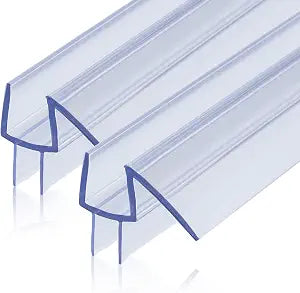 2-Pack ShowerDoor Bottom Seal 3/8" x 36" Polycarbonate Frameless Ultra Clear Shower Door Seal Strip for Glass Doors Stop Leaks and Create a Water Barrier Replacement Shower Cubicle