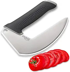 NULU Ergonomic Kitchen Knife for Arthritis & Weak Hands  Adaptive Multi-Grip, Low Strain, Chef's Knife with Sheath