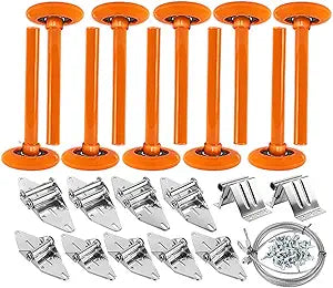 Garage Door Hardware Kit, Roller/Hinge/Top Bracket/Wire Rope, 2" Garage Door Roller Nylon Layer Stem for 7' Height Garage Doors
