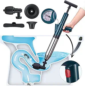 High Pressure Air Toilet Plunger, Plunge Blaster Unclogger Tool for Toilet clearning,Drain unclogging/Bathtub unclog,Remove Sewer Blockage