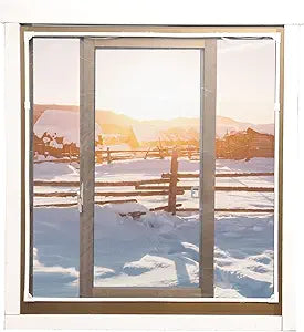 DIY Magnetic Window Insulation kit Transparent Film with White Frame Max 51"X59" Fits Any Size Smaller