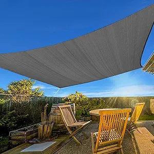 Artpuch 12' x 12' Sun Shade Sails Square Canopy, Dark Grey UV Block Cover for Outdoor Patio Garden Yard