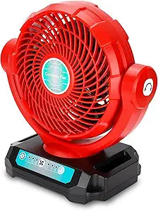 For Milwaukee 18V Battery Fan, 3 Speed Cordless Motor Low Noise for Camping, Gym, Garage, Travel, Office, Bedroom