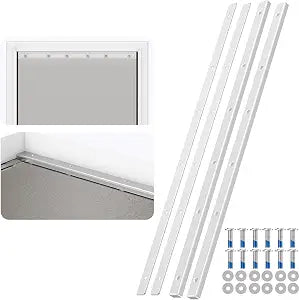 2PCS PAC11-11040 Aluminium Alloy Replacement Bracket & Plate for PetSafe Dog Door Replacement Flaps - Easy Installation with 304 Stainless Steel Flat Washers and Screws Extra Large