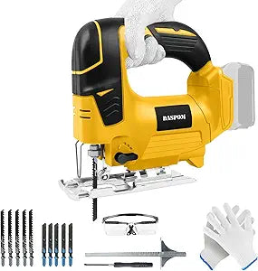Cordless Jig Saw Compatible with dewalt 20V Battery, Brushless Jigsaw, 0-45 Bevel Cuts, 4 Orbital Action, Variable Speed Jigsaw with Blade Set for Wood, Plastic and Metal Cutting (No Battery)