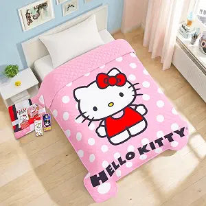 Hello Kitty Bedspread Twin Set for Kids - Bundle with a Quilted Bedspread for Twin Bed and More | Hello Kitty Bedding Set for Girls