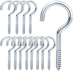 3.2 Inch Screw Hooks Heavy Duty, 12 Pack Ceiling Hooks for Hanging Plants