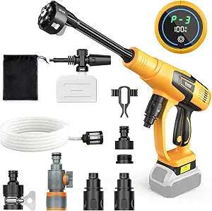 Ecarke 1200PSI Car Cleaning Tools Compatible with DeWalt 20V Batteries, 6-in-1 Nozzle Foam Cannon for Car Floor (Tool Only, No Battery Included)
