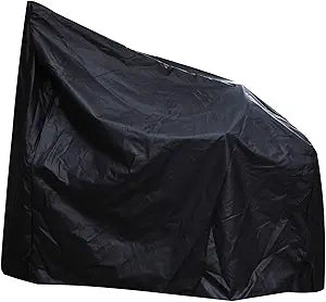 Heavy Duty Charcoal Grill Offset Smoker Cover, Outdoor Smokestack BBQ Cover, Special Fade and UV Resistant Material, Fits Brinkmann Trailmaster, Char-Broil, Dyna-Glo and More Black