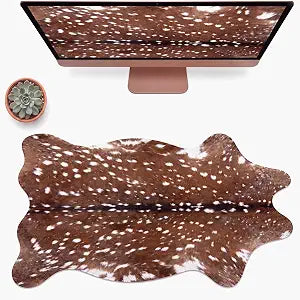 Sabary Large Deer Print Desk Mat Animal Print Desk Accessories 31.5"x15.8"