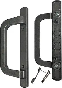 Bronze PGT Sliding Door Handle Set | Handle Replacement Repair | Fix PGT Sliding Doors with Screws and Latch Lever - Fits 3-15/16" Hole spacing - Easy Installation