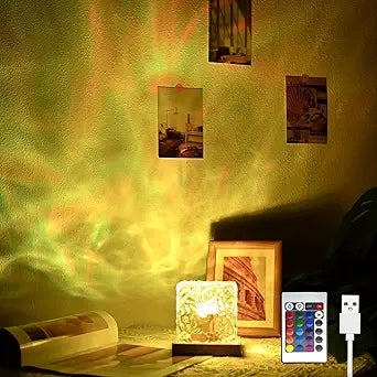 YXQUA Ocean Wave Projector, 16 Colors Northern Lights, Plug-in