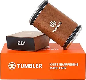The Original Tumbler Rolling Knife Sharpener - Knife Sharpening Made Easy - Knife Sharpener Tool for Kitchen, Outdoor & Utility Knives - 15 & 20 Angles - Ultimate Gift for Father's Day