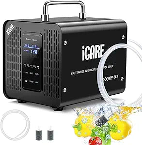 Ozone Generator 60,000mg/h & Ozone Generator Water 1000 mg/h High Capacity Smart Ozone Machine Odor Removal Commercial Ozone Odor Eliminator for Home, Smoke, Pet Odor, Car, Cleaning Fruits, Vegetables