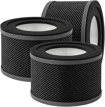 Nispira True HEPA Replacement Filter for Air Purifier, Compatible with Tao Tronics TT-AP001, 3 Packs