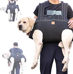 Dog Lift Harness Backpack Carrier for Large Dogs, Full Body Sling with Handle, Dog Harness for Joint Injuries, Arthritis, Ideal for Stairs, Elderly Dogs (3XL 66-83 LBS)