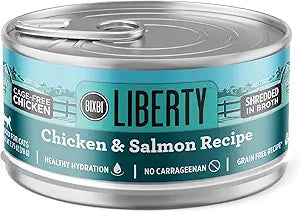 BIXBI Liberty Canned Wet Cat Food - Grain Free, Chicken and Salmon Recipe in Broth, 2.75 Ounce (Pack of 24)