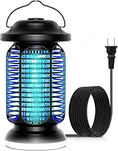AMUFER Bug Zapper Outdoor & Indoor, Upgraded 18W Exclusive Blue-Violet Light with 2W LED Lamp, 100% Increase in Mosquito Control Effect, Coverage of 1/2-1 Acre, Fly Zapper for Patio, Backyard, Home