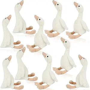 10 Pack 15.7 Inch Soft Swan Stuffed Animal Toy Smooth Plush Goose Toy Long Goose Neck Swan Hugging Pillow Goose for Party Gifts