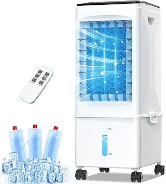 Portable Air Conditioners, [9.5L large Water Tank], 3-in-1 Evaporative Air Cooler for Room, Fast Cooling Portable AC Unit w/7H Timer/Remote, 3 Speeds, Quiet Swamp Cooler for Bedroom Office