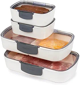 ProKeeper 4-Piece Deli Container Set  Airtight, BPA-Free Food Storage with Freshness Lock, Ideal for Deli Meats, Cheese, and Produce