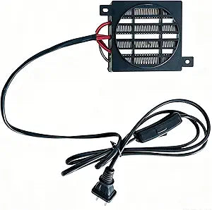 PTC Fan Heater with Switch Control 400W 110V Fan Electric Ceramic Energy Saving Constant Temperature Insulation Heating Element Mini Air Heater 80mm, PTCYIDU