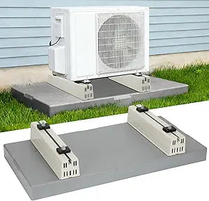 Mini Split Pad with Floor Mounting Base Kit, 38"x18"x3" Mini Split Condenser Pad for 9000-36000 BTU Ductless, Anti-Vibration Mini Split AC Pad for Outside and Floor Mounting Base for Heat Pump