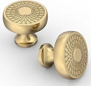 Asidrama 30 Pack Champagne Bronze Cabinet Knobs Kitchen Cabinet Pulls Gold Hardware for Dresser Drawers 1129