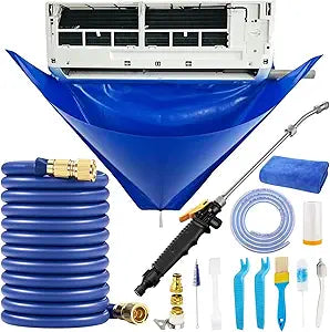 Oiktylr Mini Split Cleaning Kit Bag with 50ft Hose Set, Air Conditioner Cleaning Kit for Minisplit Coil, AC Cleaning Kit Fits Systems (Large / 50FT Hose)