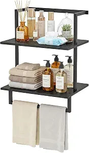 Wall Mounted Towel Rack for Bathroom Black